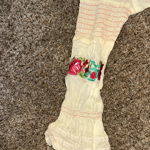 Persaman New York Women’s Long Sleeve Boho Style Cream Top Sz Sz Large NNT - Picture 4 of 11